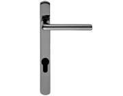 Carlisle Brass Rosa Narrow Plate, 92mm C/C, Euro Lock, Polished Chrome Or Satin Chrome Door Handles - SZS01NP92 (sold in pairs)